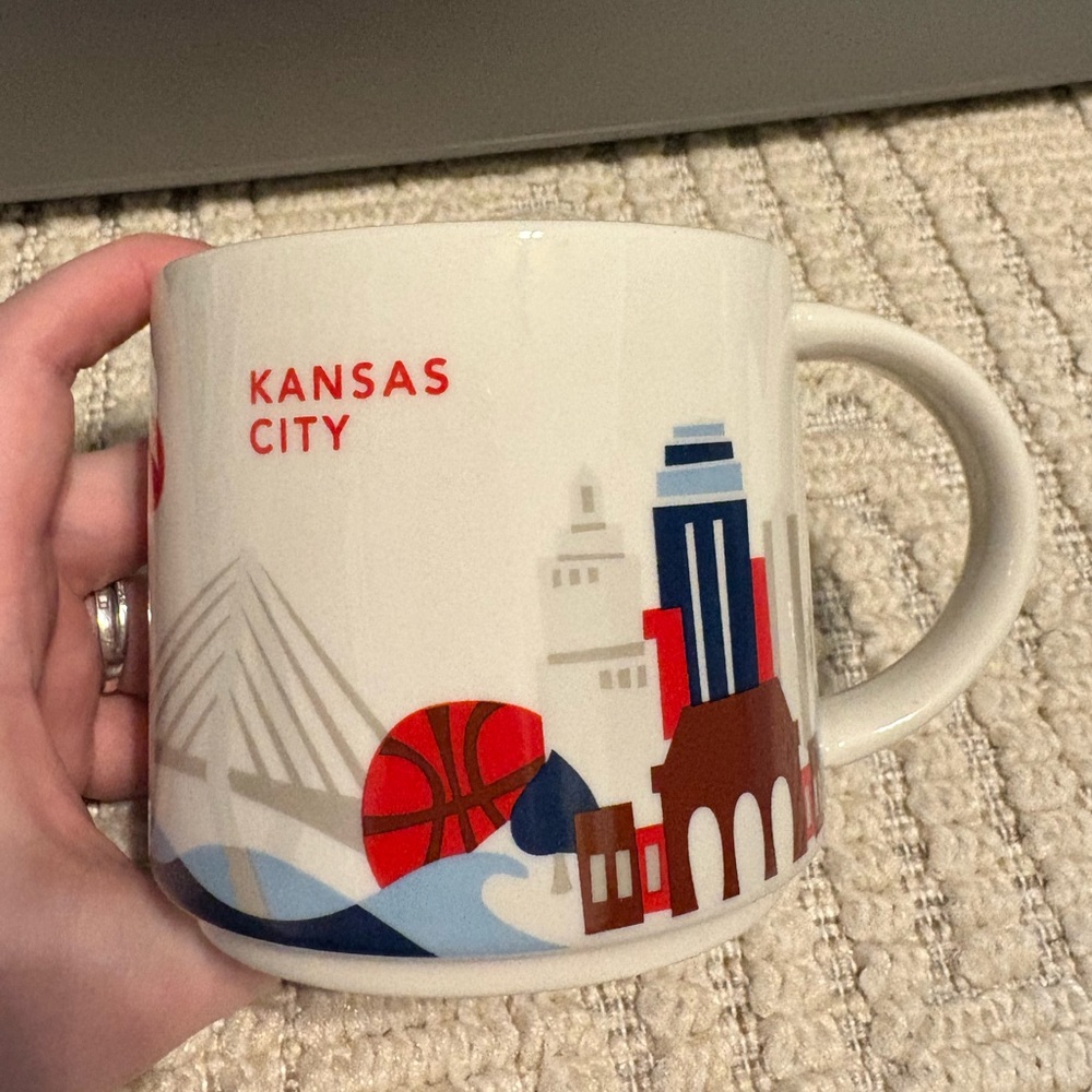 Starbucks Kansas City You Are Here Collection Themed Coffee Mug 2016 Red&White - Picture 3 of 8